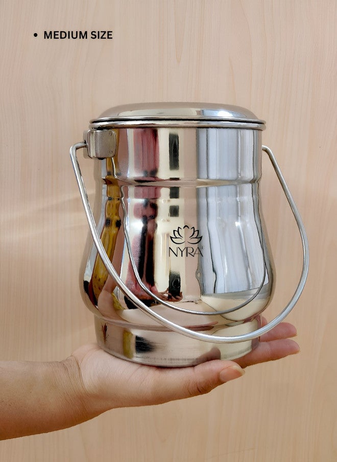 Nyra Kitchenware إبريق حليب نيرا من الفولاذ المقاوم للصدأ بغطاء قابل للطي - 1.6 لتر - Image 4